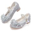 Chaussures Princesse Fille Talon Paillettes Danse Déguisement Cosplay Mariage Noël Anniversaire Cérémonie Fête