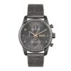Montre chronographe BOSS quartz homme 44mm collection sky_master cadre gris bracelet acier inoxydable fonctions date rés