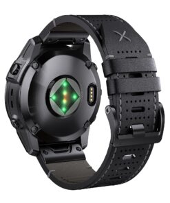 Bracelet pour Garmin Fenix 7/6, Hautement confortable en cuir pour sportifs avancés, Équipement idéal pour entraînement