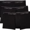 Calvin Klein Tripack Boxers Coton Stretch Hommes pour Sport et Daily Wear Comfort Stretch ÉlégantsTaille 38