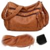 Skyearman Sac Bandoulière Femme PU Souple Léger Multi-poches Sangle Réglable pour Shopping Tendance Sac à Main Mode Quot
