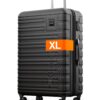 Valise Travely en Polycarbonate XL 100 L Taille 77 cm | Valise Robuste avec Serrure TSA et Roulettes Souples