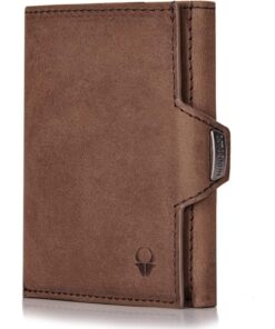 DONBOLSO Porte Monnaie Homme en Cuir Mince avec Protection RFID | Idéal pourHommes Affaires | Portefeuille Épaississant