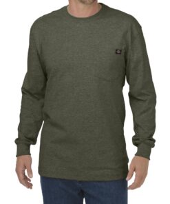 Dickies T-shirt épais à manches longues et col rond pour homme_Mode de vie quotidien_HIVER_Compact et confortable, idéal