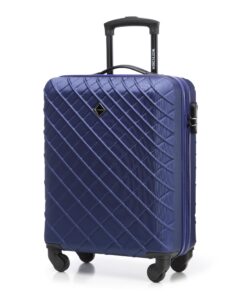 _valise Wittchen Voyage Bleu Foncé 4 Roulettes Rigide Serrure Combinaison Poignée Télescopique Classic Line