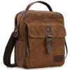 RAVUO Sacoche Homme Résistante à l'eau, Idéale pour le Travail et l'école - Sacs Bandoulière en Toile pour Hommes et Fem