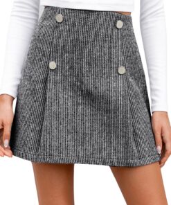 CUPSHE Jupe Plissée Mini, Tendance et Décontractée - Parfaite pour L'Automne et l'Hiver, Confort Élevé et Modèle Élégant