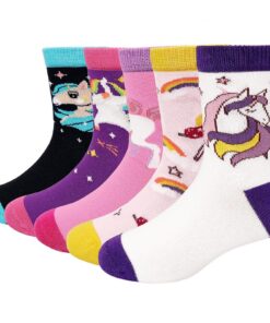 ZAKASA Chaussettes Enfant Fille Fantaisie: Cotton Motif Animaux Chat Cheval OEKO-TEX STANDARD 100