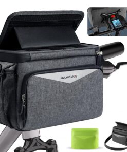 Sacoche Velo Guidon JOLY FANG Étanche Support Téléphone, 5,2L, Écran Tactile Amovible, Convient Vélo/Vélo Électrique
