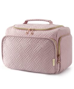 Bagsmart Trousse de Toilettage Femme Voyage Imperméable Rose Taille L