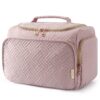 Trousse de Toilette Bagsmart Femmes Voyage Rose Grandes Capacité Imperméable