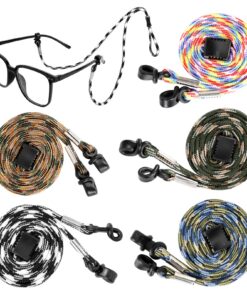 Hifot Lunettes de Soleil Sangle Homme Femme Sport Réglable Pièces Chaînes Cordons Lunettes Sangle Retenue 5 Pièces