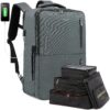 LOVEVOOK Sac à Dos Cabine Grand Homme Femme Résistant Aux Éclaboussures Gris
