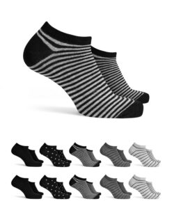 Chaussettes de sport unisexes coton respirant Lot de 12 OEKO-TEX – Noir, Blanc ou Gris