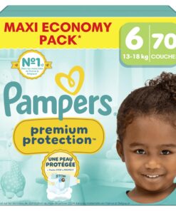 Pampers Premium Protection Taille 6, Double Protection Pour La Peau Et Contre Les Fuites, Enfants Croissants, Toilette A