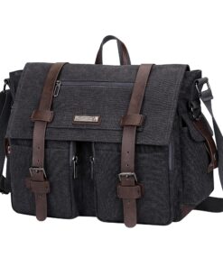 WITZMAN Sac à Dos Vintage en Cuir de Velours pour Hommes et Femmes Grands Sacs Bandoulière Épaule Avec Ordinateur Portab