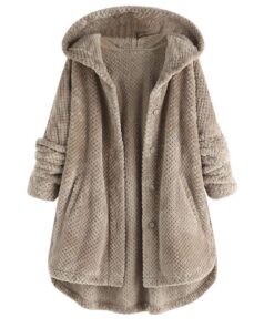Veste de lit en polaire DABAOK - Grande taille - Fermeture éclair