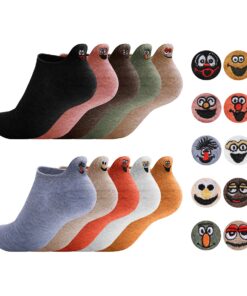 Sporzin Chaussettes Femme 39-42 Fantaisie Sport Rigolotes - Sourire HeartChiot Animal 10 Paires 35-38 Coton