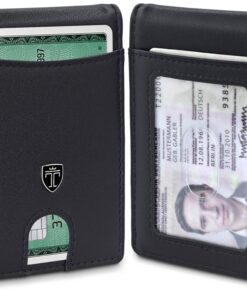 TRAVANDO Money Clip Wallet for Men - RFID Blocking Slim Mini Bifold (Smooth Leather) - Credit Card Holder
