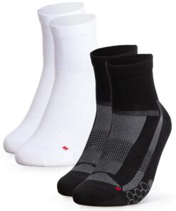 Occulto Chaussettes de Cyclisme Courtes Homme & Femme Modèle Thomas, Polyester Élasthanne, Couche Unique, Lot de 2, Coul