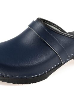Sabots en Bois et Cuir pour Homme - Chaussures Confortables pour Jardin - Mules Homme - Taille 40/46 EU