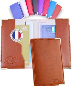Ugozen Porte Carte Bancaire RFID Sécurisée | Etui 4 Cartes Bancaires Protégées pour Homme et Femme | Fabriqué en France