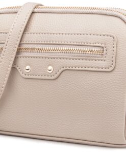 Faneam Sac Bandoulière Femme Péptable en PU Cuir Mode Porté Epaule Mode Sacoche Réglablepour Voyage Shopping Travail