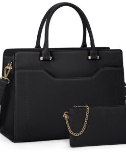 Sac à main Rainsmore Femmesgrand Noir PU Cuir Fourre-Tout pour Cours et Travail