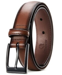 CHAOREN Ceinture Homme Cuir 30mm Largeur pour Occasions Formelles et Professionnelles, Ceinture Costume Homme Couleur Bu