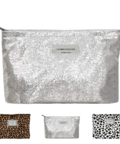 Trousse Maquillage AUNGCSHE Blanc pour Femmes - Grandes Poches, Idéale pour Voyage et Usage Jour|Sécurité des Matériaux|