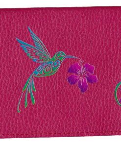 Syl'la Colibri Porte-Cheques en Cuir Fushia pour Femme Injectable et Discreete
