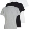 Calvin Klein Homme T-Shirt Manches Courtes Lot de 3 Basic 3 Pièces Élégant Classique