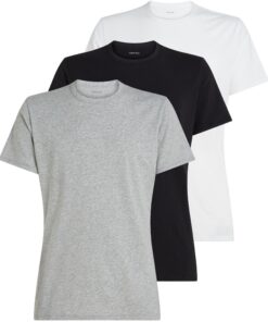 Calvin Klein Homme T-Shirt Manches Courtes Lot de 3 Basic 3 Pièces Élégant Classique