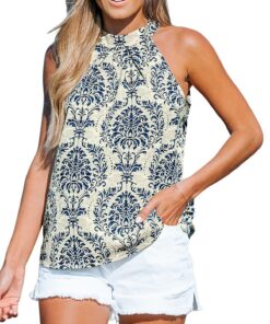 CUPSHE Débardeur d'été sans manches pour femme - Dos nu - Épaules dénudées - Style décontracté - Taille XS à XXL - Mode