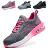 WUAYAMI Chaussures de Sécurité Hommes FemmesComfortables et Légères Chaussures de Travail Respirantes Antidérapantes