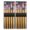 Hongyantech Lot de 10 Paires de Baguettes Motif Chat Mignon, Réutilisables, Fabriquées à la Main, Multicolores Passent a