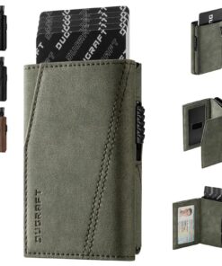 DUGRAFT Porte-cartes avec fenêtre pour carte d'identité, Minimaliste pour homme, avec blocage RFID et compartiment pour
