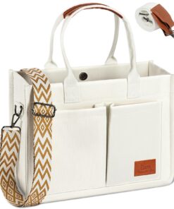 Sac Aucuu Grande Capacité en Toile pour Femme | Sangle Amovible | Sac à Main avec Poches Fermeture Magnétique | Idéal po