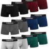 FORVEVO Boxers Homme Coton Lot de 12 | Caleçons_hommes_doux_résistants_multicolore_XXL