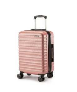 Valise à main rigide et extensible Amazon Basics, 4 roulettes pivotantes, coque en ABS anti-rayures, 55 cm, idéale pour