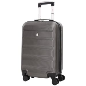 Valise cabine Aerolite ABS pour Voyage Airline Friendly 55x35x20cm 34L Rigide Légère 4 Roues
