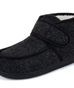 GURGER Chaussures de maison montantes en fourrure pour hommes chaures et diabétiquesṢ Specifications hivernales