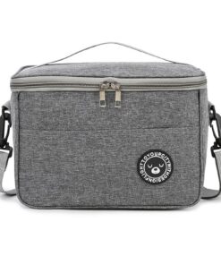 Sac isotherme pour repas adulte au bureau, Ac isotherme sac réfrigé géant 7.5L gris, Sac isotherme 7.5L pour pique-nique