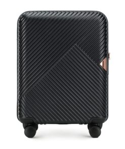 Valise cabine solide en polycarbonate avec 4 roulettes pivotantes, serrure à combinaison, taille M - Parfait pour les vo