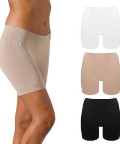 Risalti Shorty Anti Frottement Cuisse Femme - Cycliste en Microfibre, 3 Pcs - 100% Made in Italy
