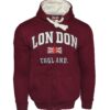 Marque anglaise + sweatshirt zipé et fourré London England + tout public + quotidien + chaude et confortable + taille L