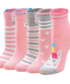 Chausses Oeko-Tex STANDARD 100 Filles Enfant Fantaisie Animaux 5 Paires