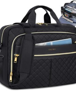 IGOLUMON Sacoche Porte-Ordinateur Imperméable 17 Pouces - Pour Femme - Sac à Bandoulière Porte-Document Portable