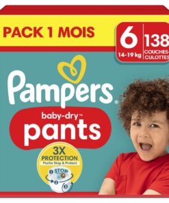 Pampers Baby-Dry Pants Taille 6 138 Couches OEKO-TEX maintien 360° Fuites Stop & Protect overnight 100%_FOREST_STEWARSHI