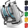 Valkental Sacoche de Vélo 3en1 - Imperméable Réfléchissante - Sac à Dos Porte-Bagages Bagage à Main Gris